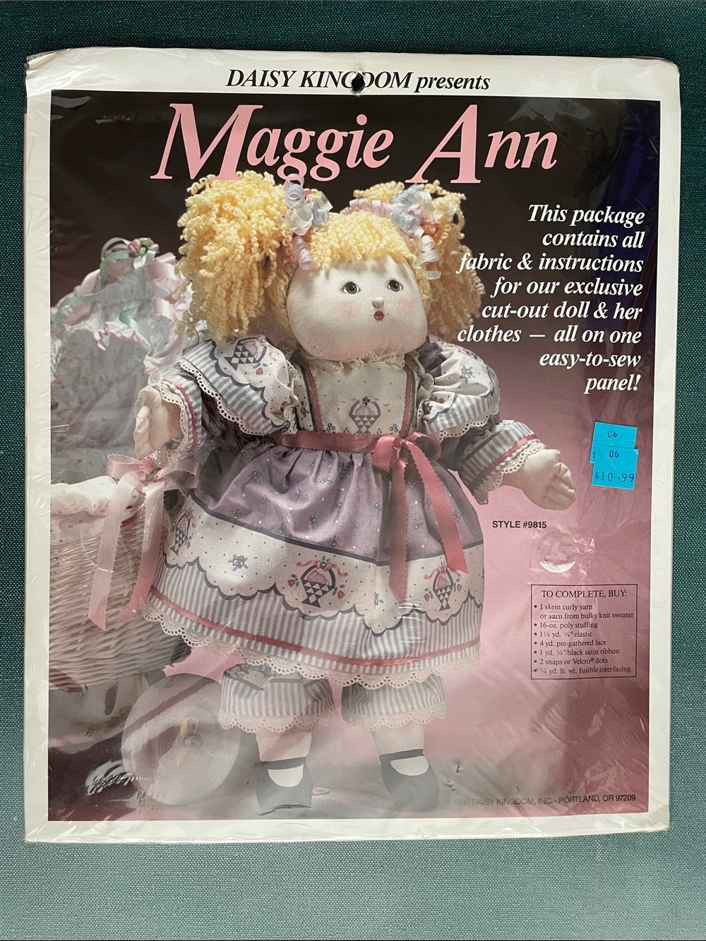 Daisy Kingdom Maggie Ann Doll Kit Vintage 1990 Style #9815
